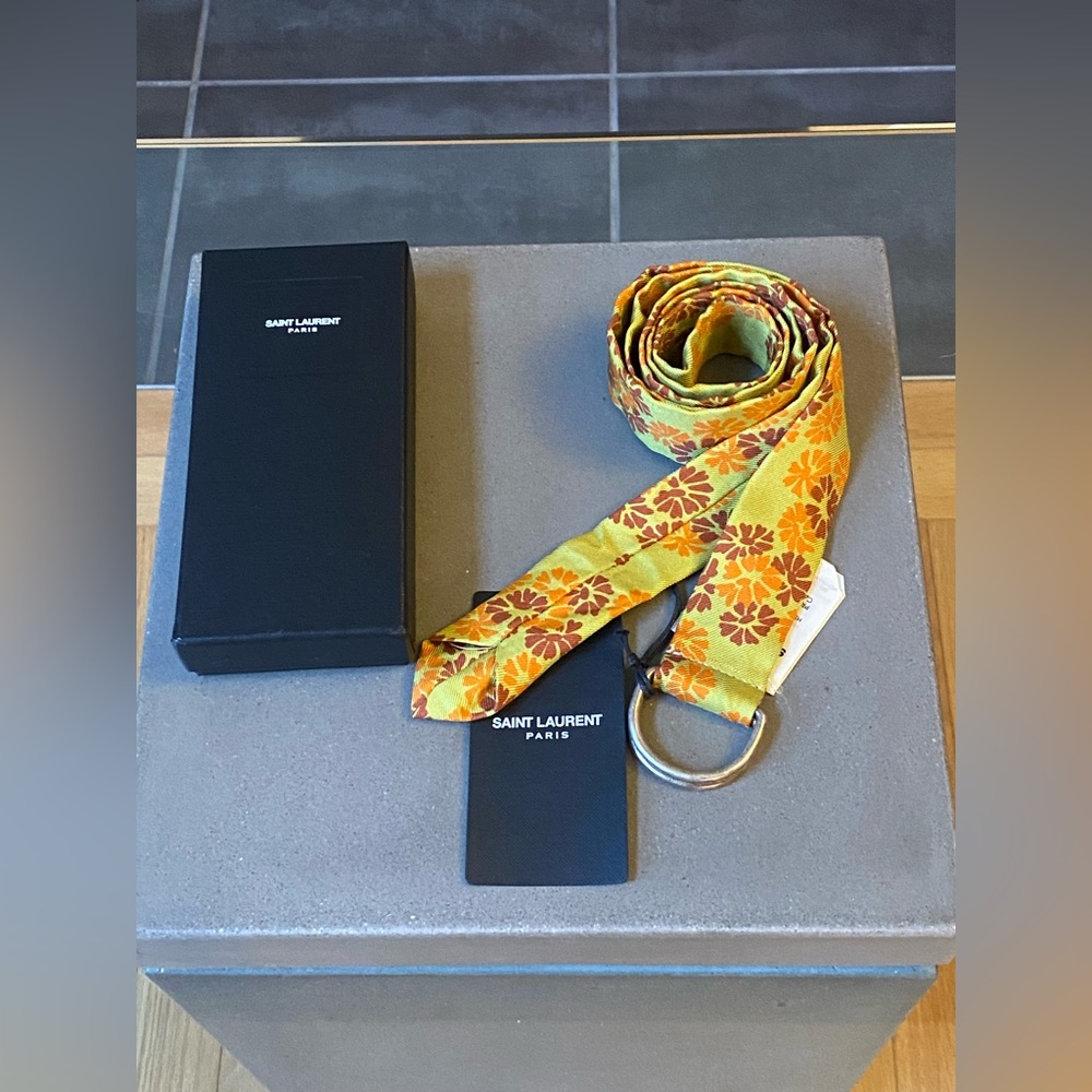 Saint Laurent SS16 Silk Tie Belt